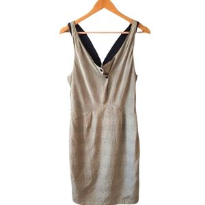 Graydn Black and Tan 100% Silk Dress Size Medium